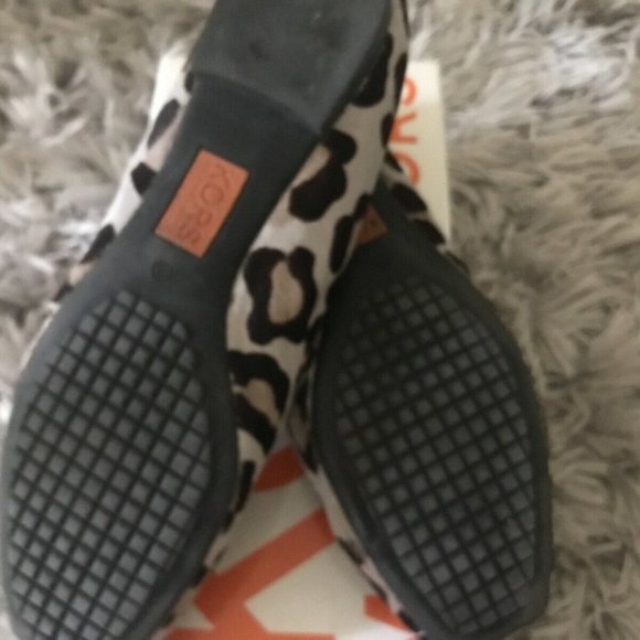 Michael KORS EMMA Haircalf Ballets Flats Shoe Grey Black  Sz 8 - Picture 5 of 6